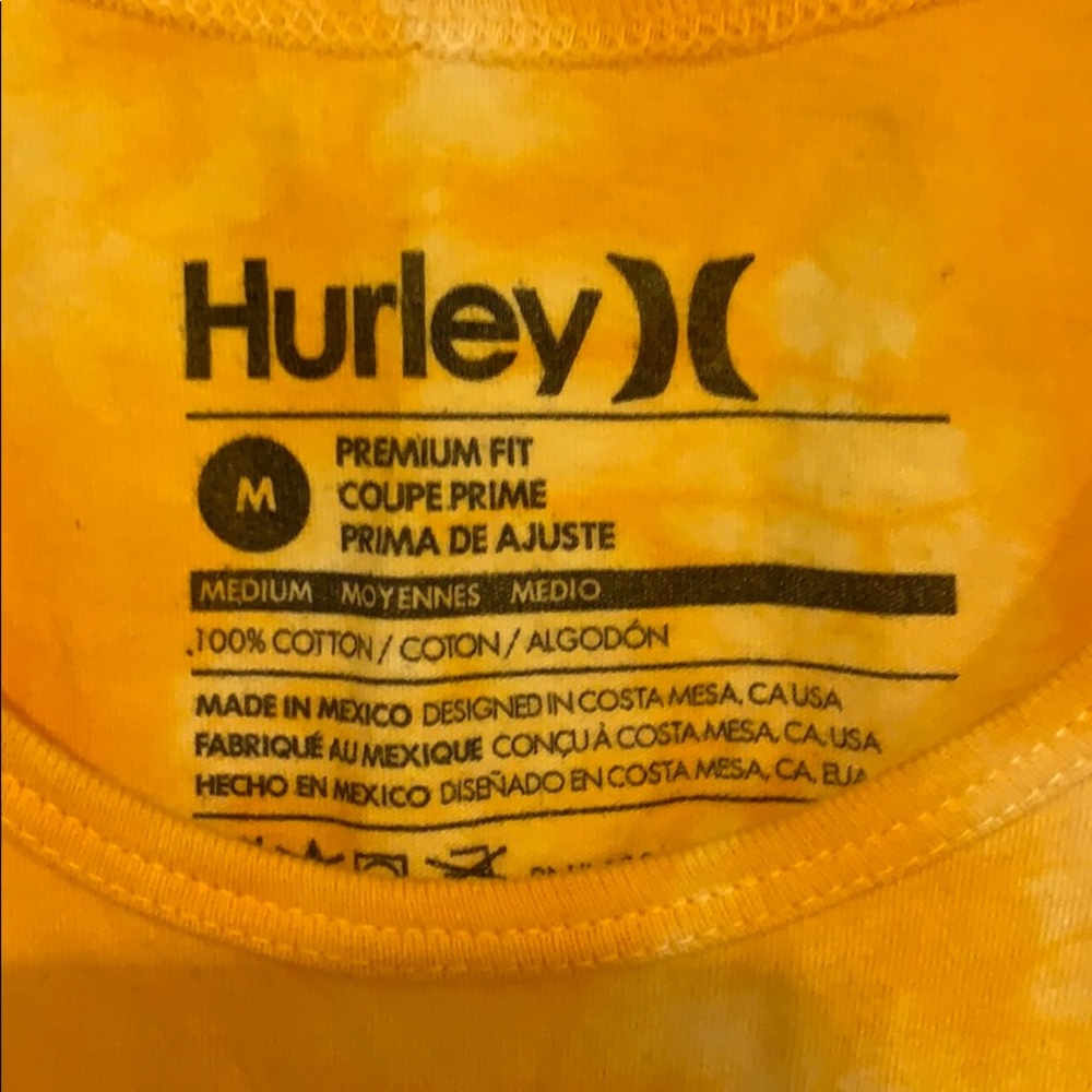 Mens Hurley tank top. Gold. Medium - Picture 2 of 2